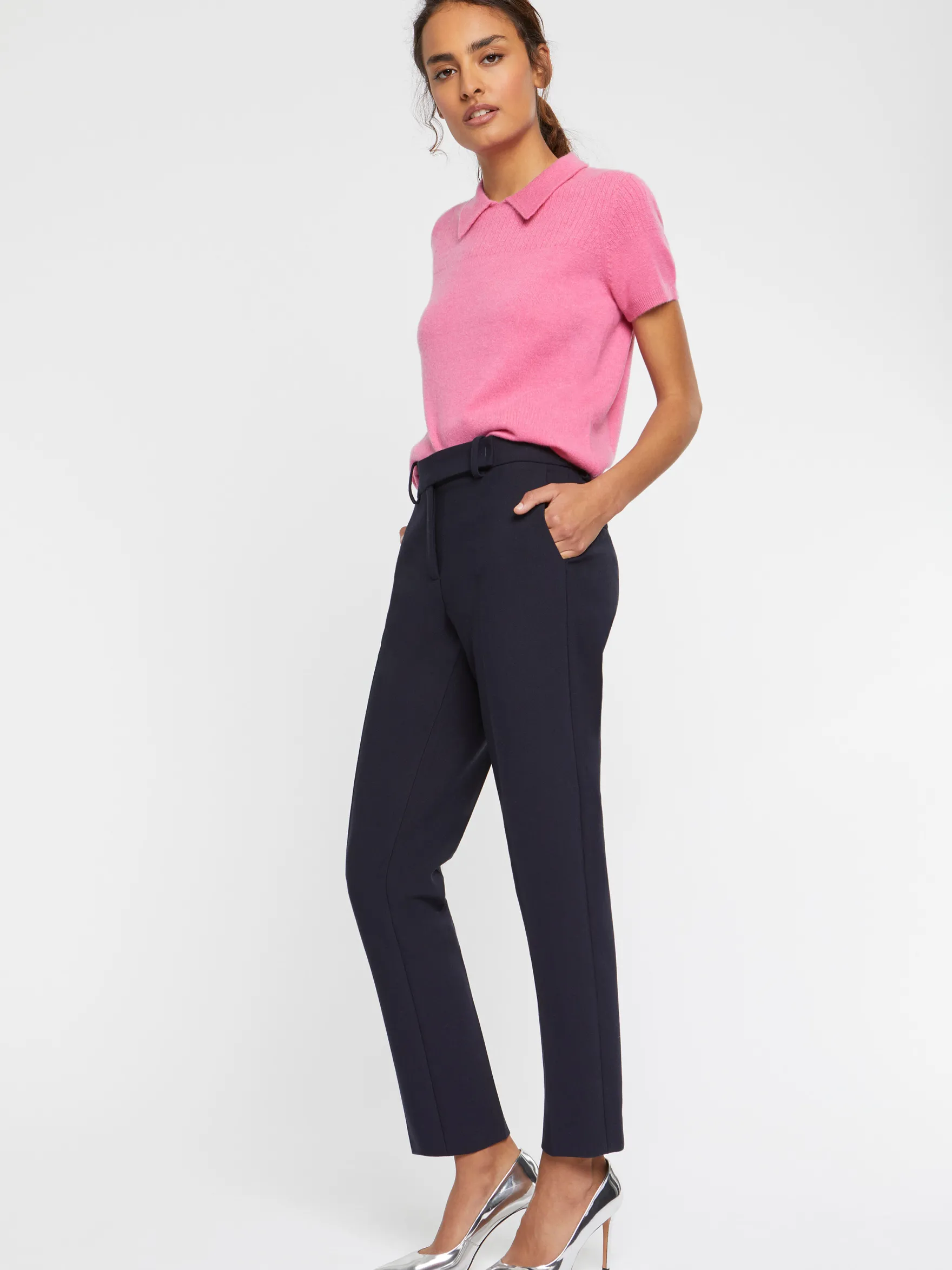 Women Paule Ka Trousers And Jeans>Stretch-Tricotine Cigarette Pants