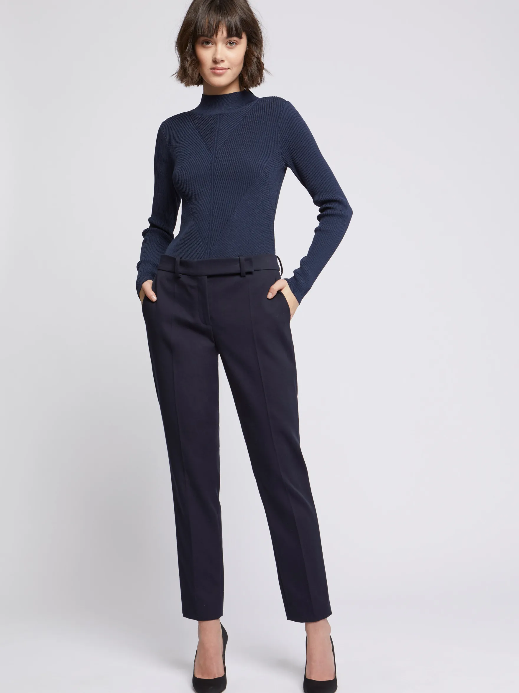 Women Paule Ka Trousers And Jeans>Stretch-Tricotine Cigarette Pants