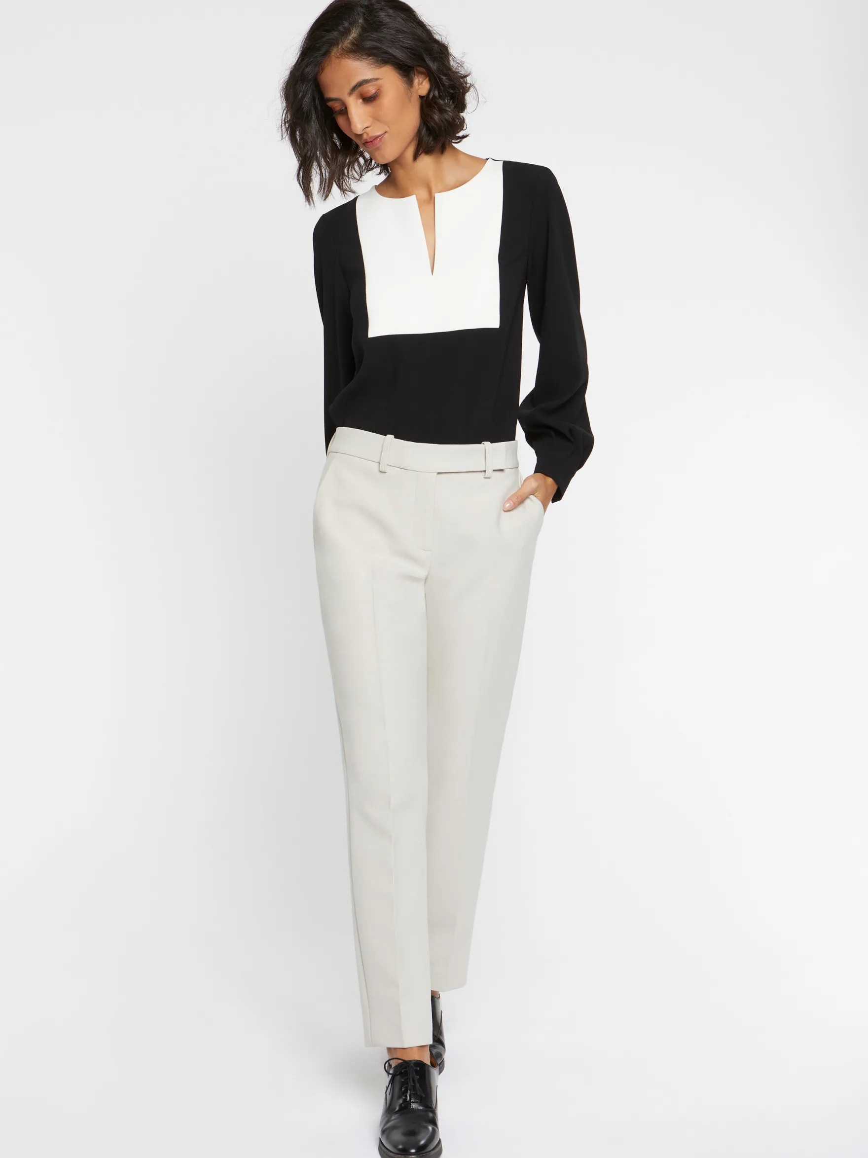 Women Paule Ka Trousers And Jeans>Stretch-Tricotine Cigarette Pants