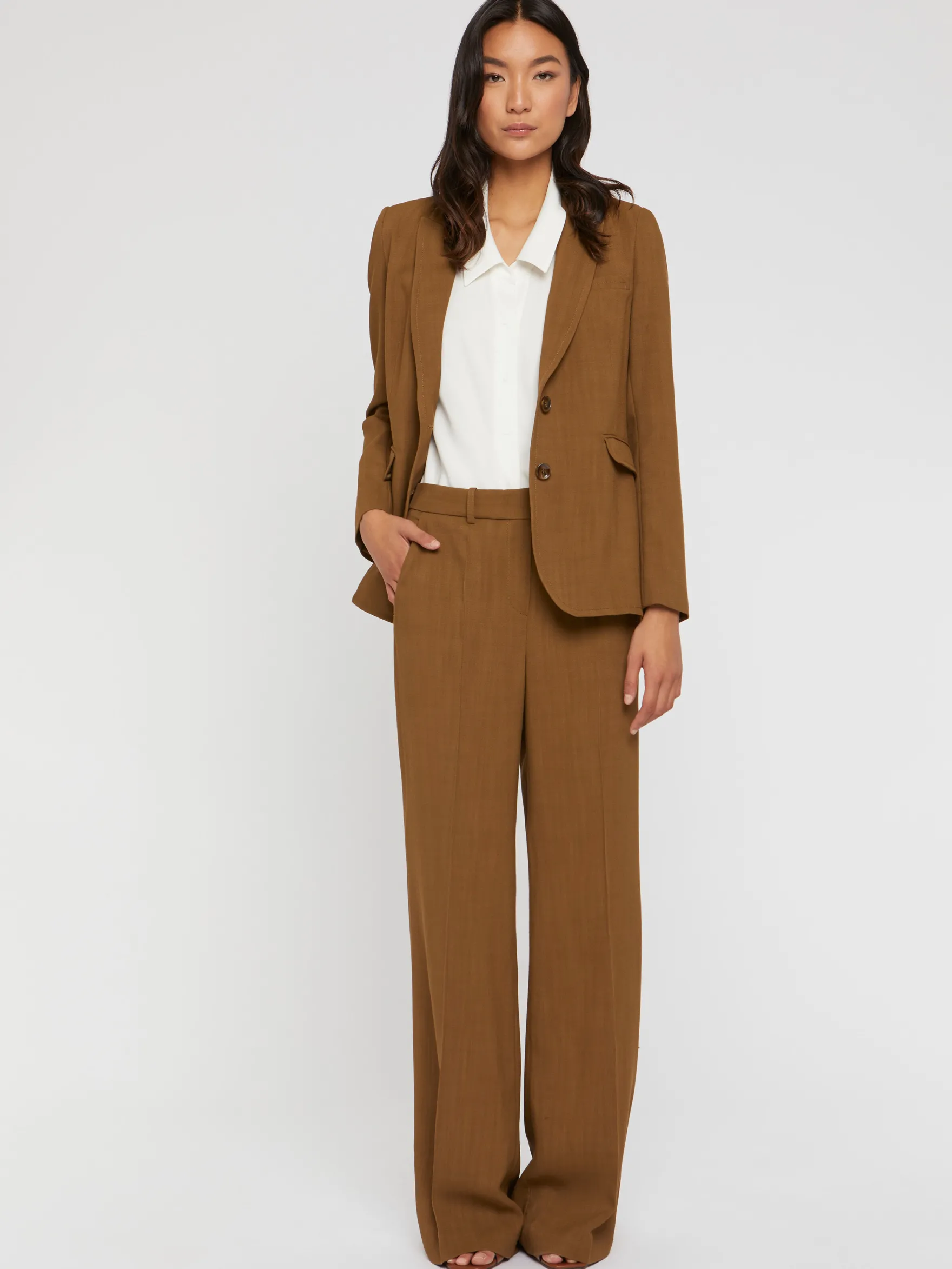 Women Paule Ka Trousers And Jeans>Wide-Leg Viscose-Canvas Pants