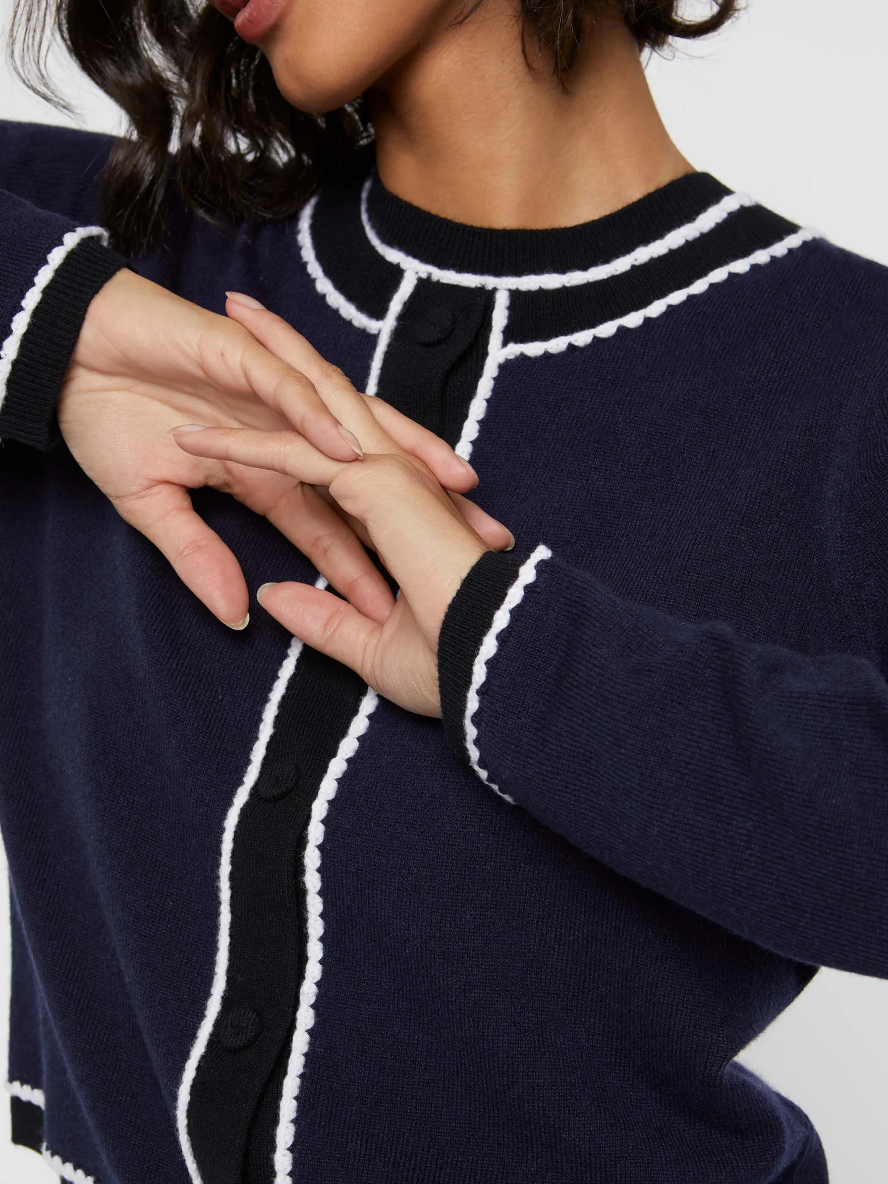 Women Paule Ka Knitwear>Wool And Cashmere Cardigan