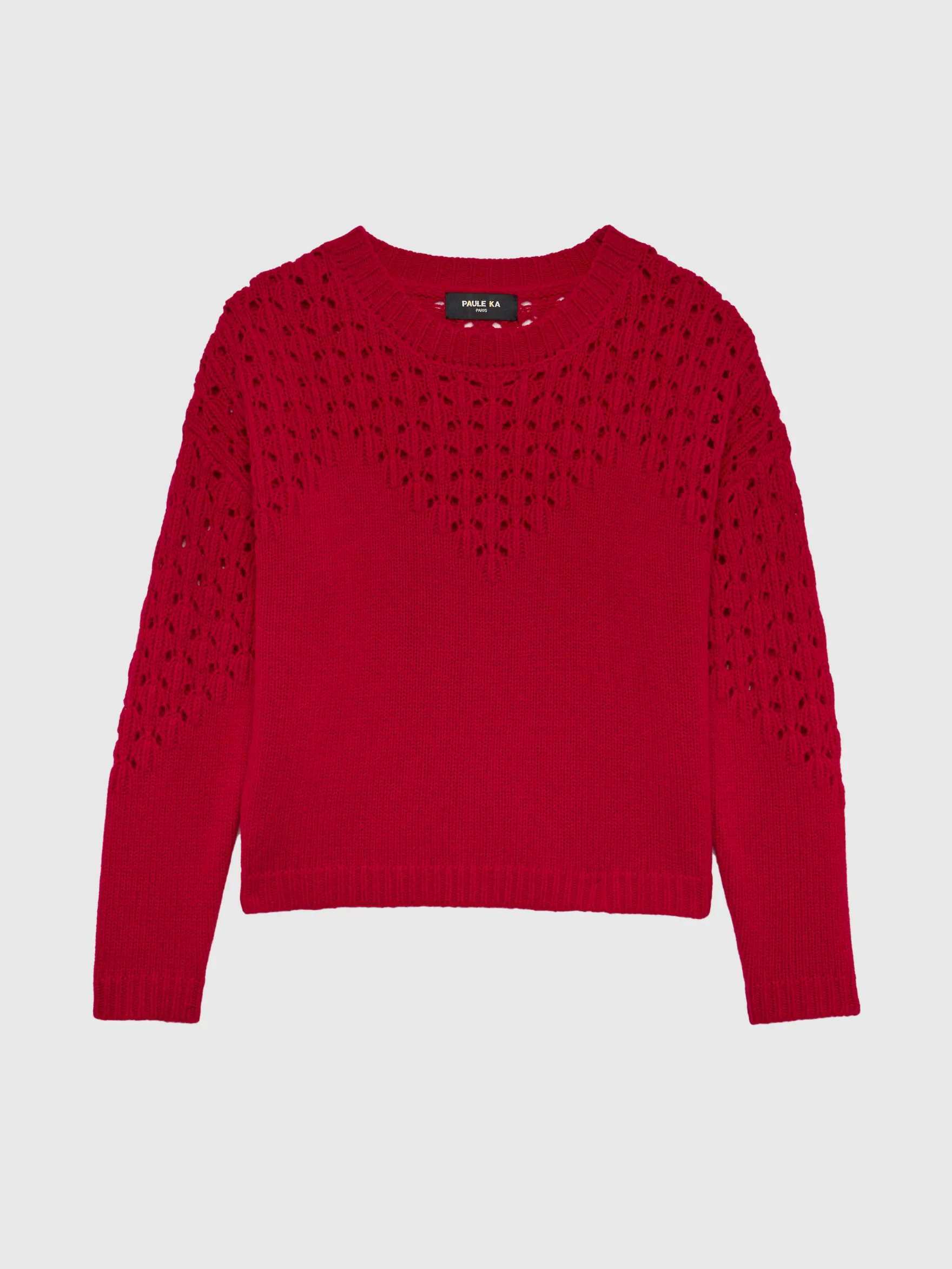 Women Paule Ka Knitwear>Wool And Cashmere Openwork Sweater