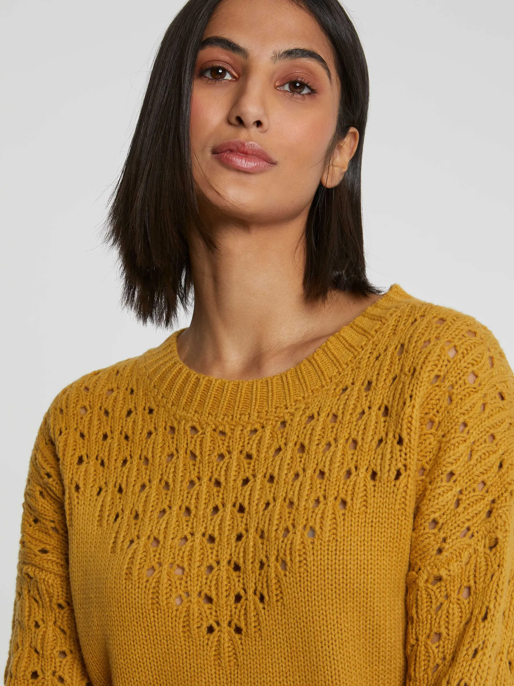 Women Paule Ka Knitwear>Wool And Cashmere Openwork Sweater