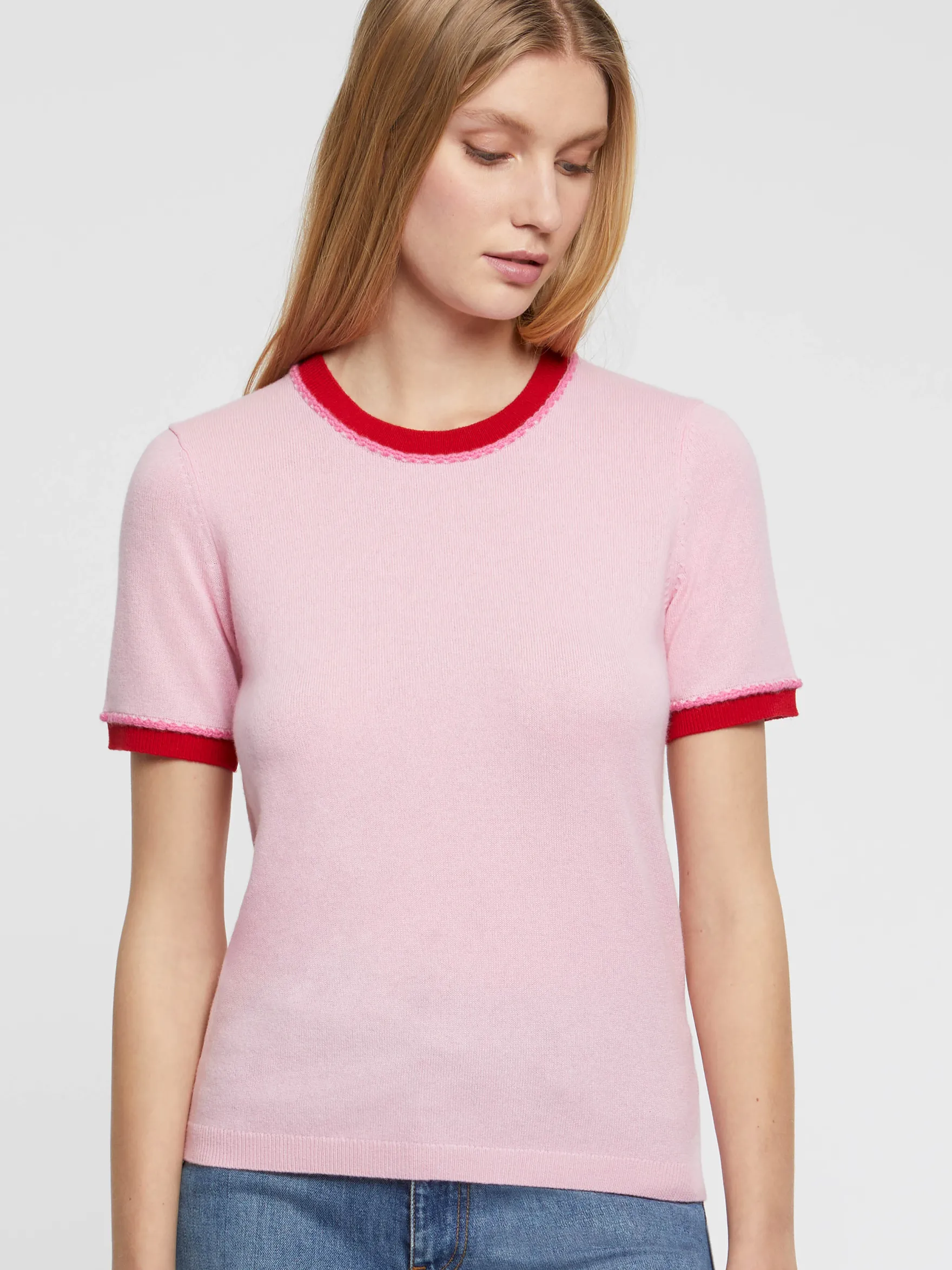 Women Paule Ka Knitwear>Wool And Cashmere Short-Sleeve Sweater