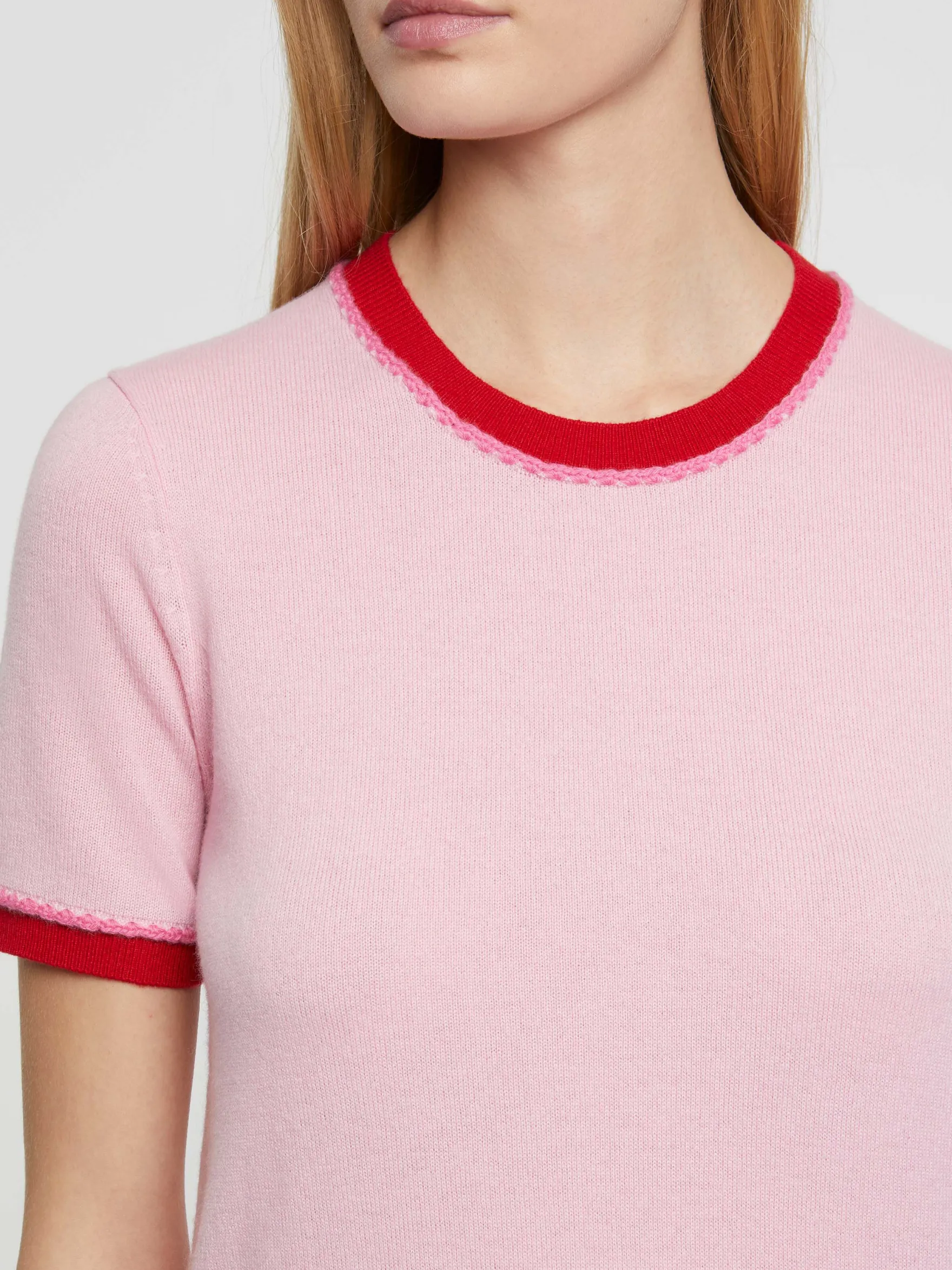 Women Paule Ka Knitwear>Wool And Cashmere Short-Sleeve Sweater