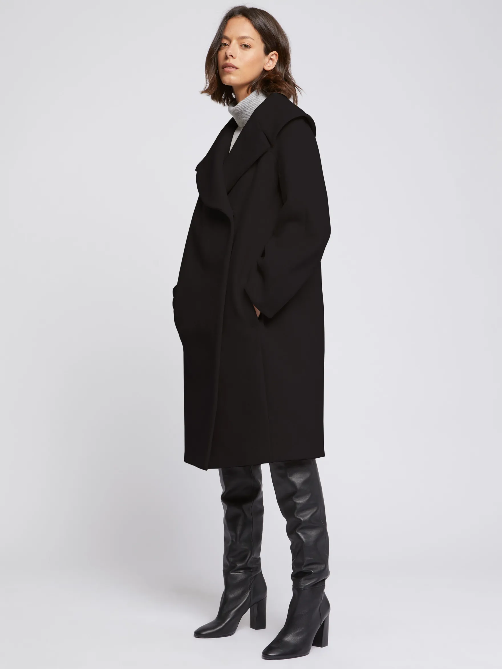 Women Paule Ka Coats>Wool Coat With Xxl Collar