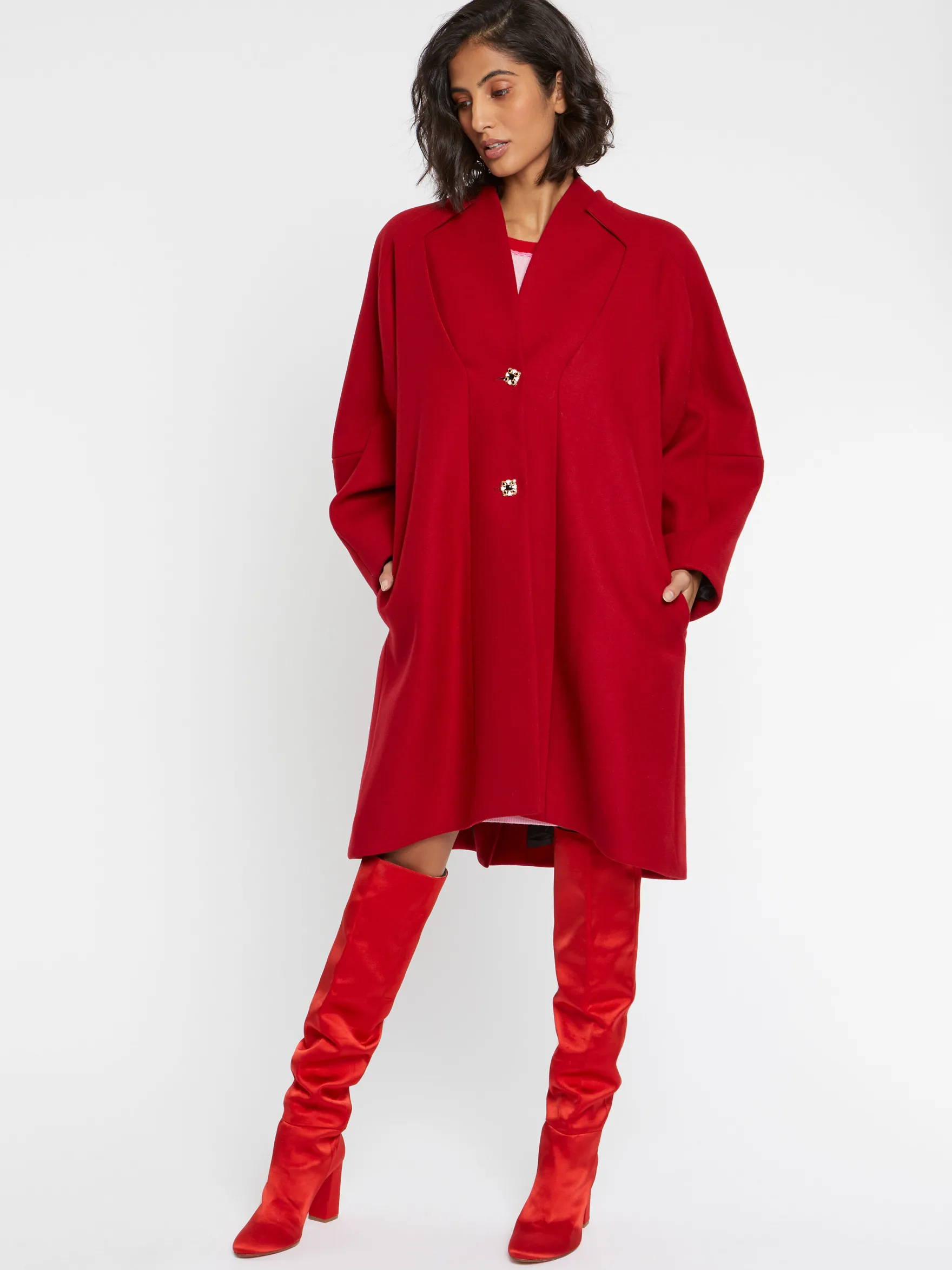 Women Paule Ka Coats>Woven Coat