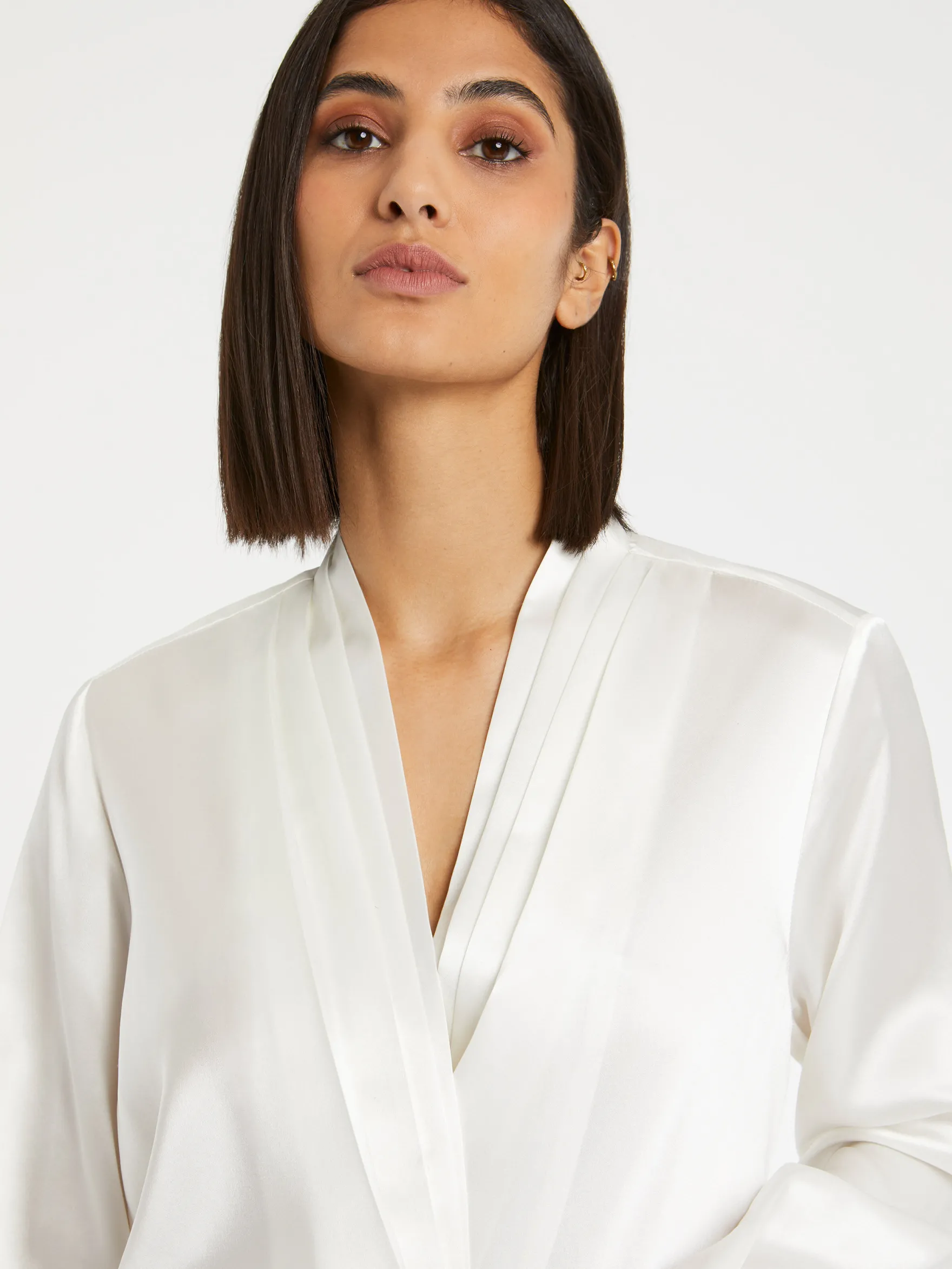 Women Paule Ka Tops>Wrap-Effect Silk Top