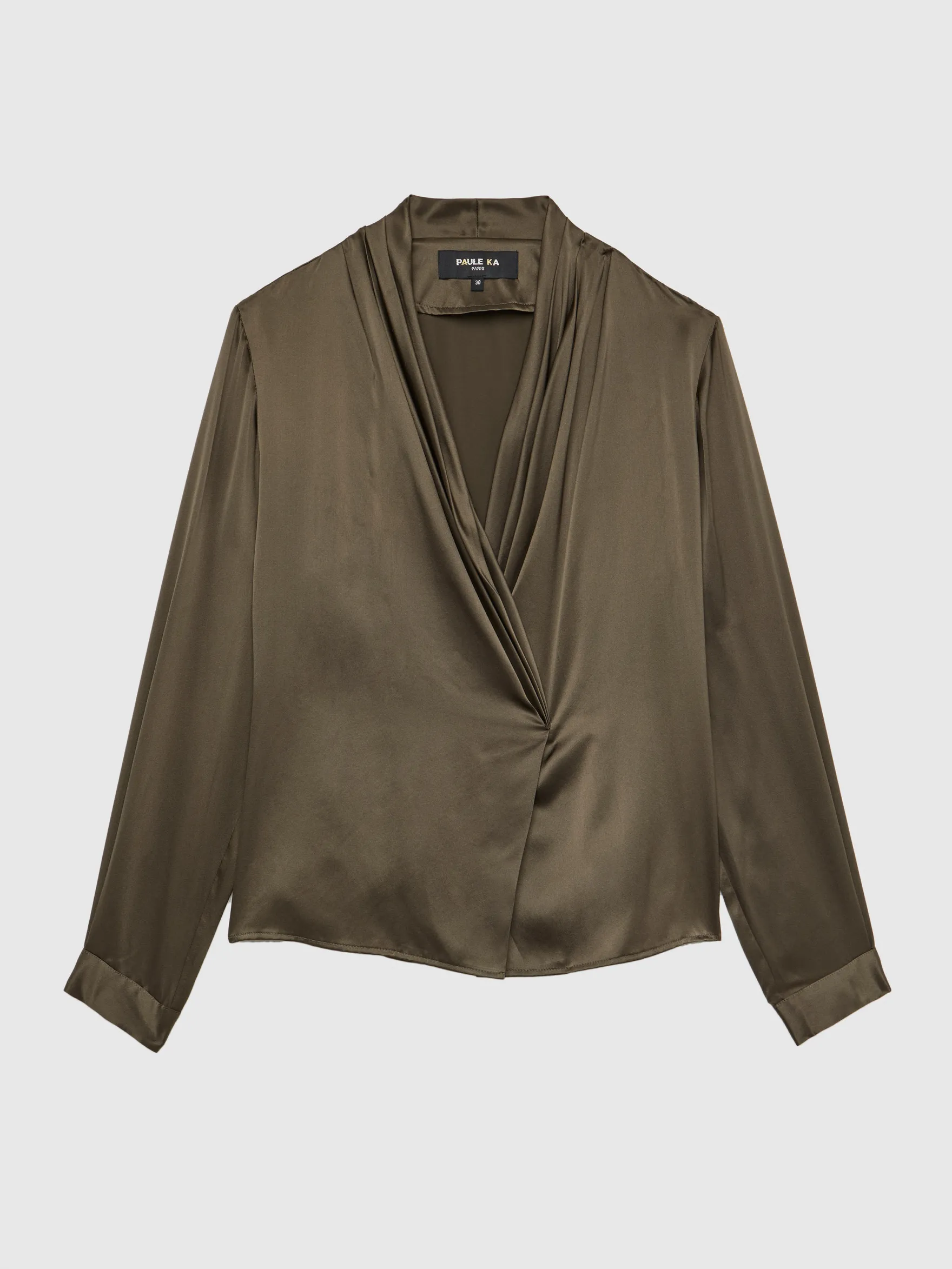 Women Paule Ka Tops>Wrap-Effect Silk Top