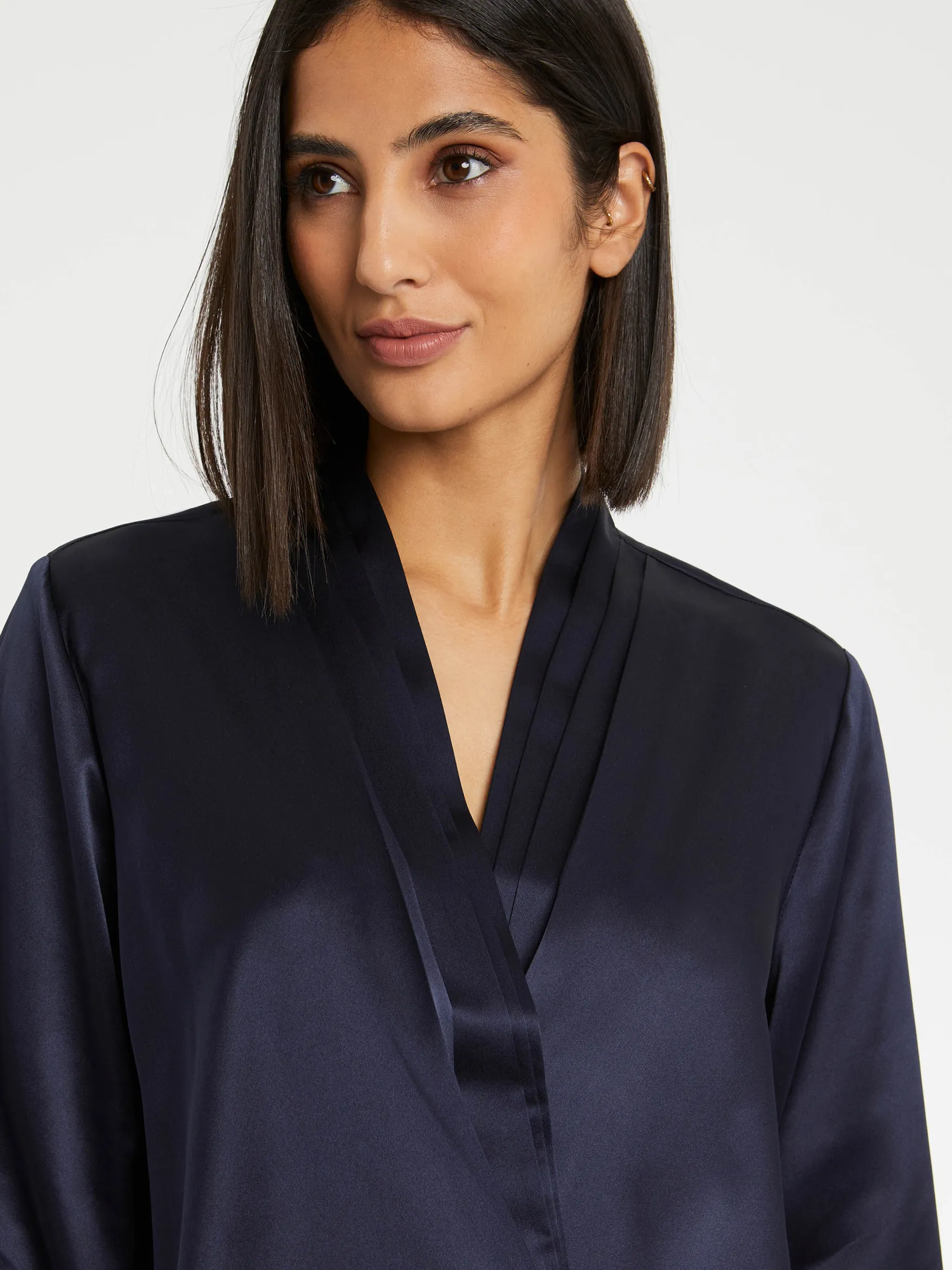 Women Paule Ka Tops>Wrap-Effect Silk Top